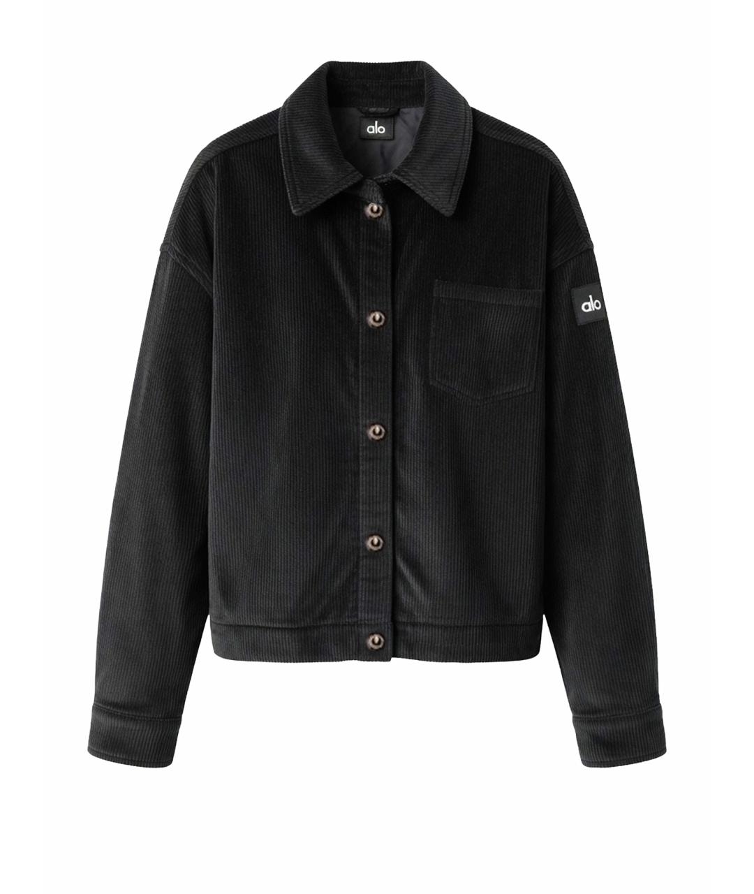 ALO YOGA Черная велюровая куртка, фото 1