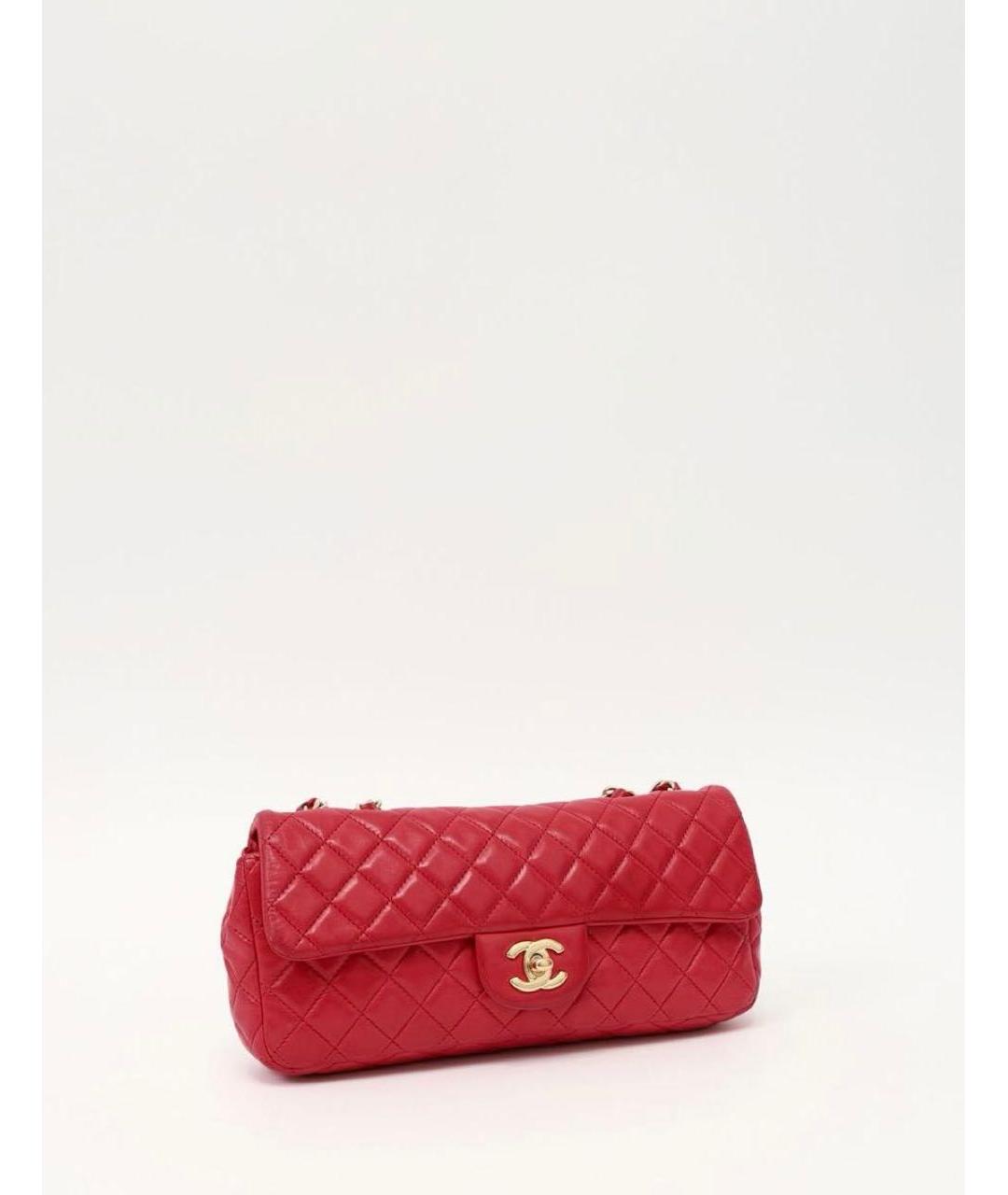 CHANEL Красная кожаная сумка через плечо, фото 2