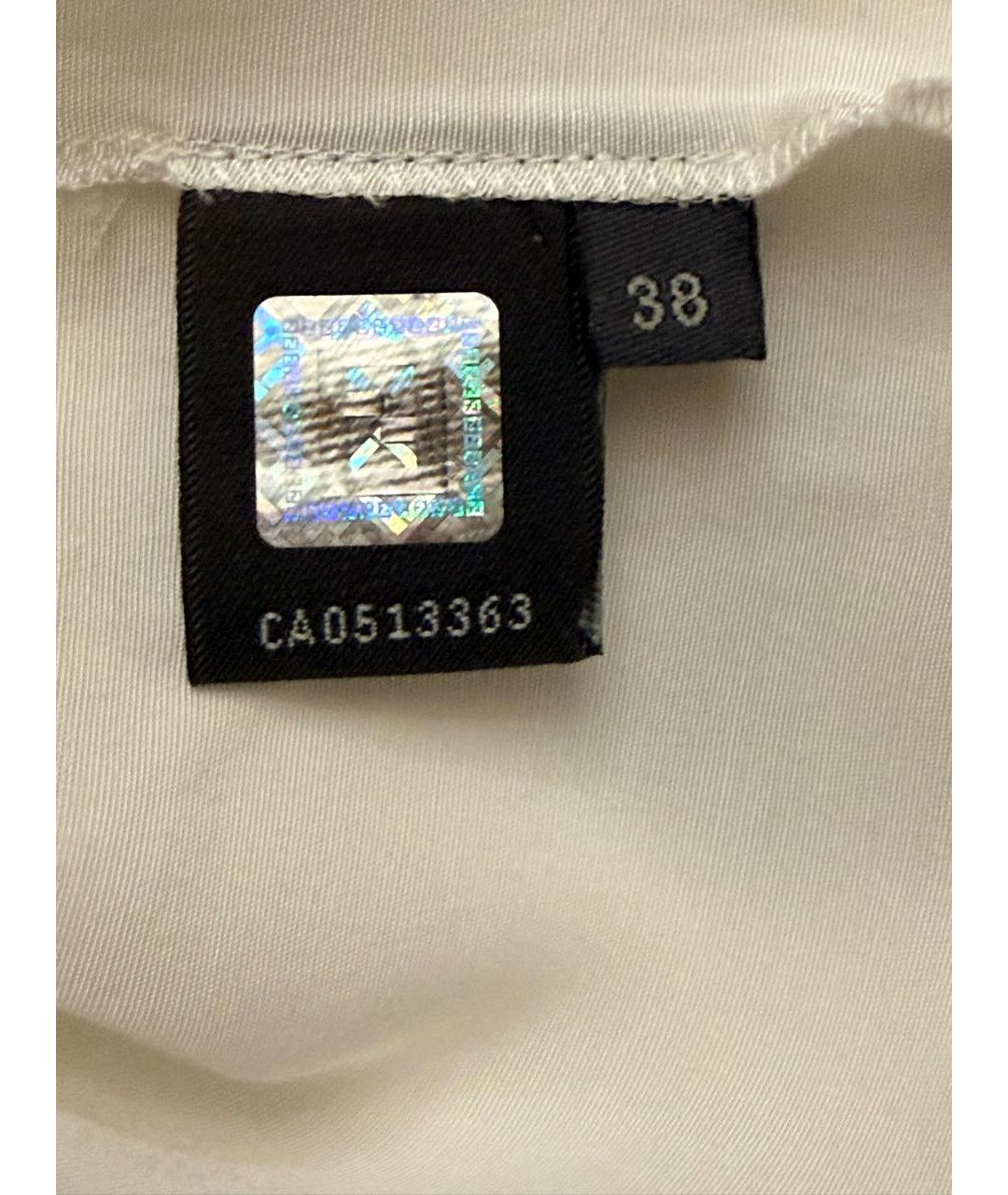 FENDI Белое вискозное коктейльное платье, фото 4