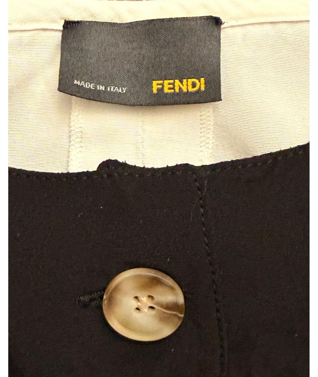 FENDI Белое вискозное коктейльное платье, фото 3