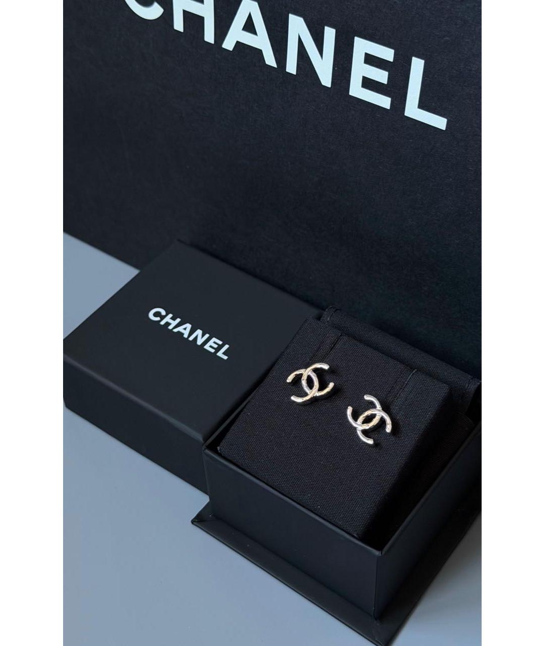 CHANEL Серебряные серьги, фото 2