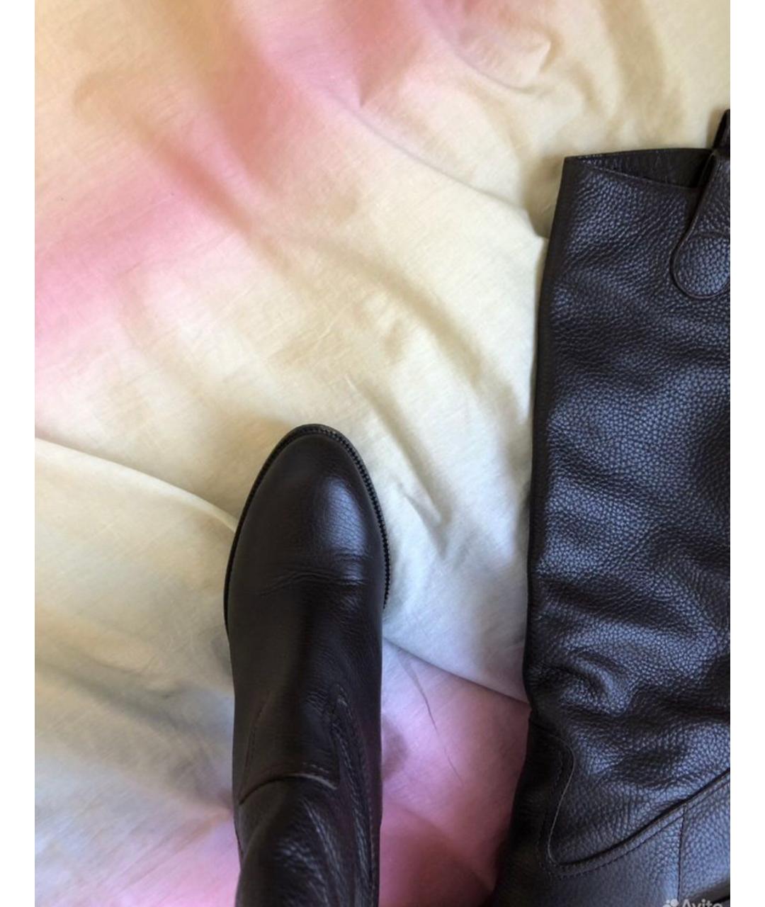 GUCCI Коричневые кожаные сапоги, фото 2