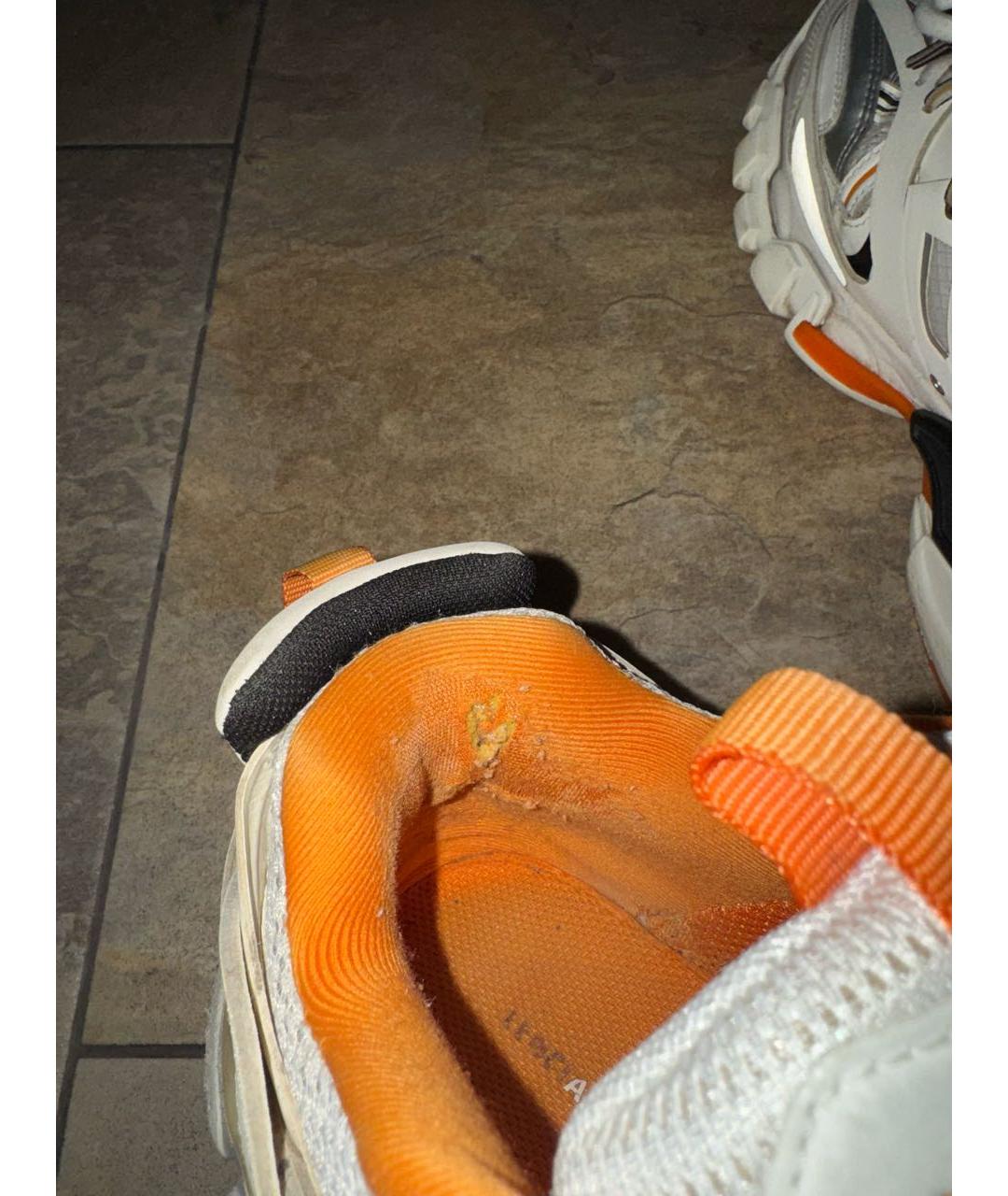 BALENCIAGA Белые низкие кроссовки / кеды из искусственной кожи, фото 5