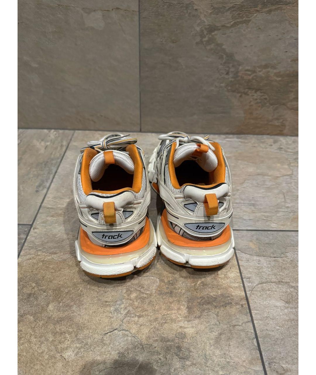 BALENCIAGA Белые низкие кроссовки / кеды из искусственной кожи, фото 4