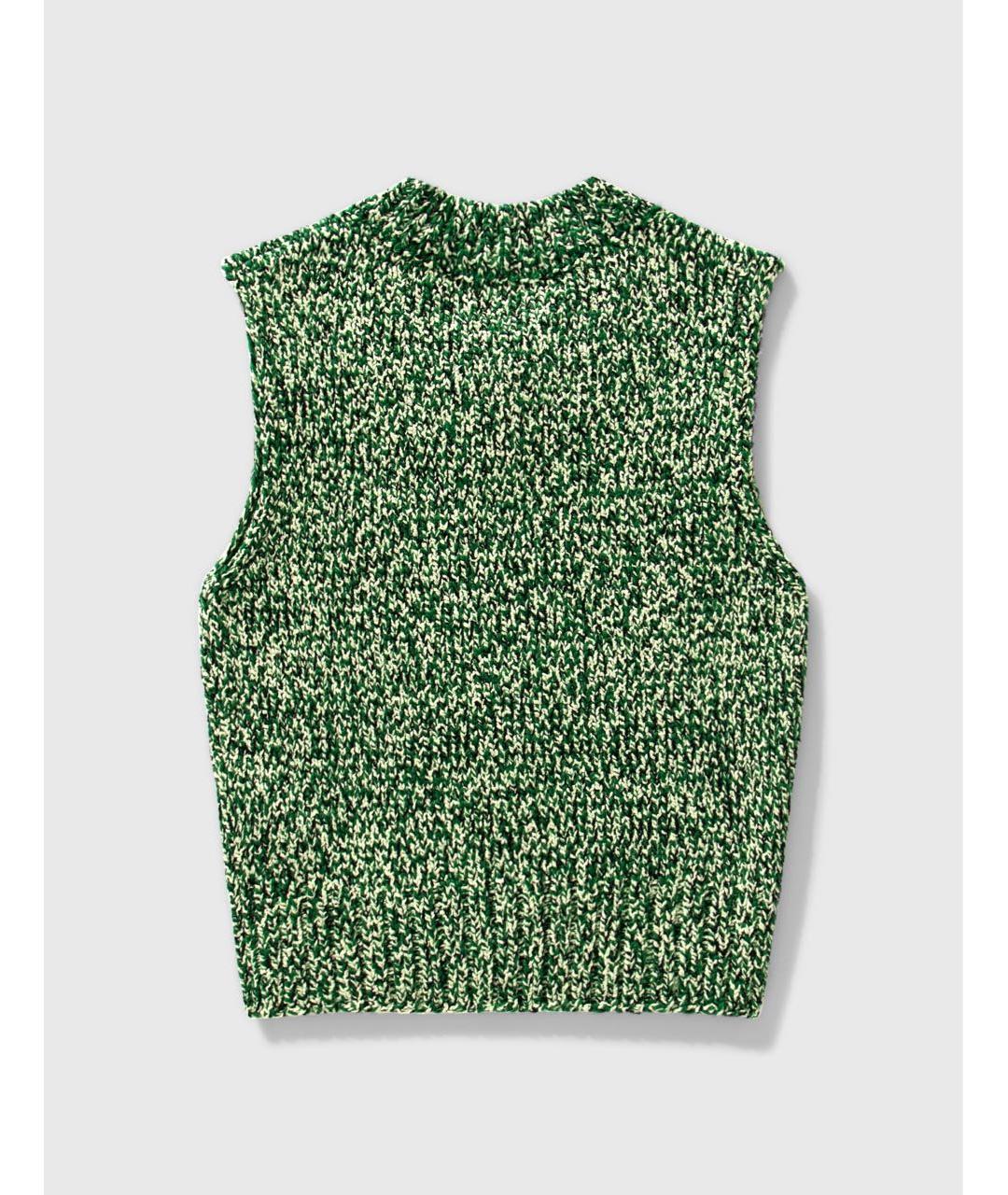 MAISON MARGIELA Зеленый шерстяной жилет, фото 5