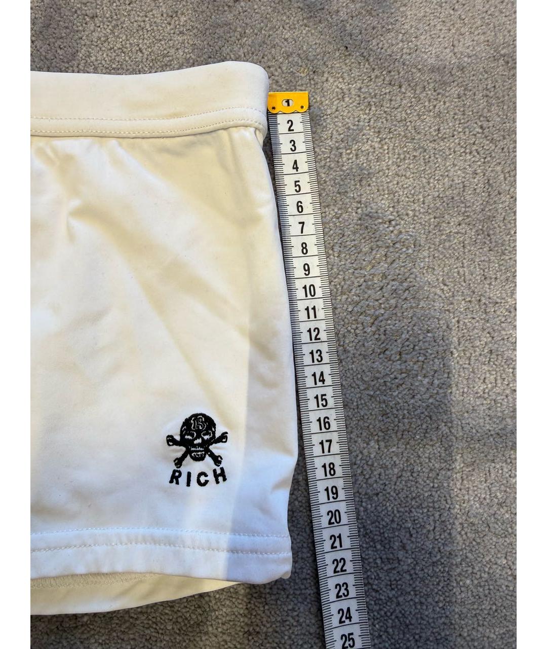 JOHN RICHMOND Белые полиэстеровые шорты, фото 5