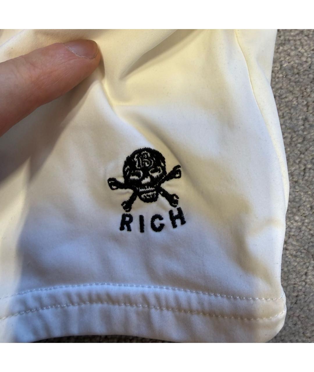 JOHN RICHMOND Белые полиэстеровые шорты, фото 4