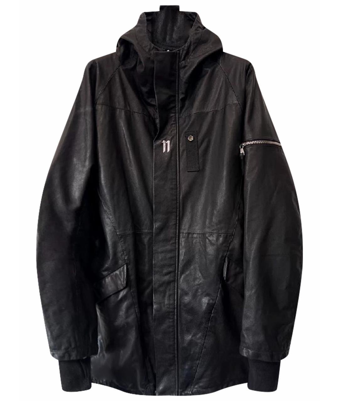 11 BY BORIS BIDJAN SABERI Черная кожаная куртка, фото 1