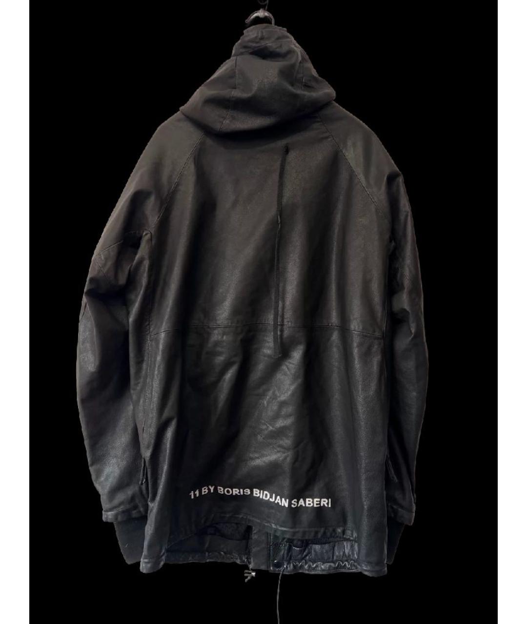 11 BY BORIS BIDJAN SABERI Черная кожаная куртка, фото 2