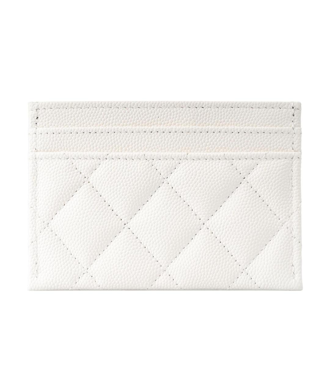 CHANEL Белый кожаный кардхолдер, фото 4