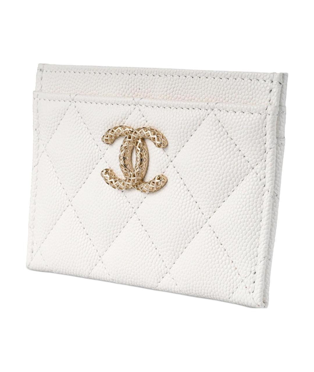CHANEL Белый кожаный кардхолдер, фото 2