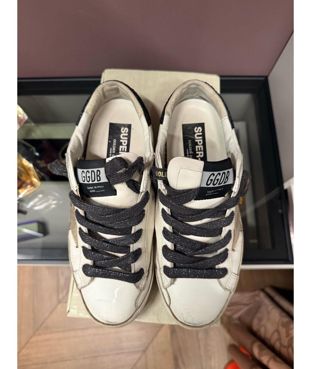 GOLDEN GOOSE DELUXE BRAND Белые кожаные кеды, фото 4