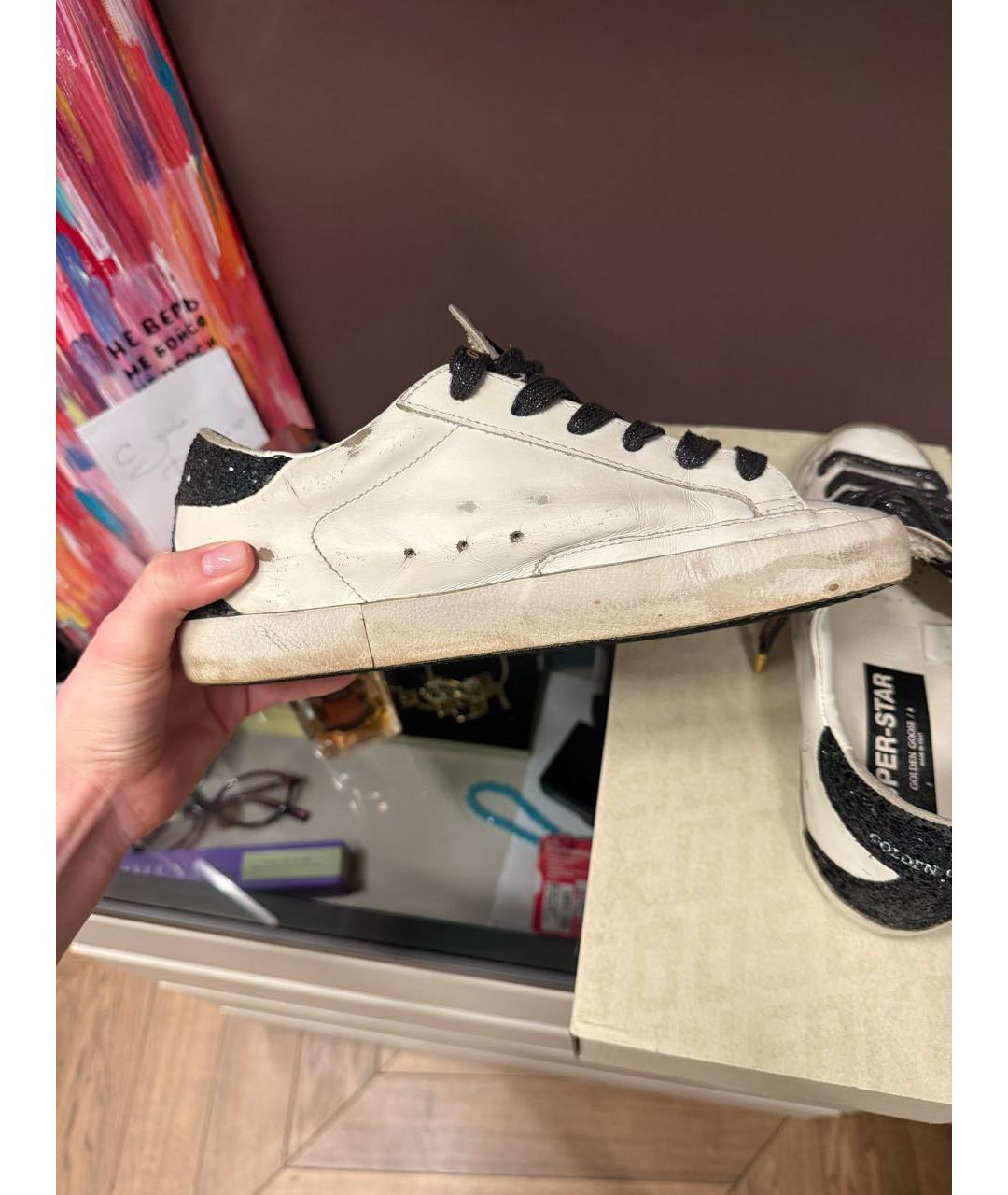 GOLDEN GOOSE DELUXE BRAND Белые кожаные кеды, фото 7