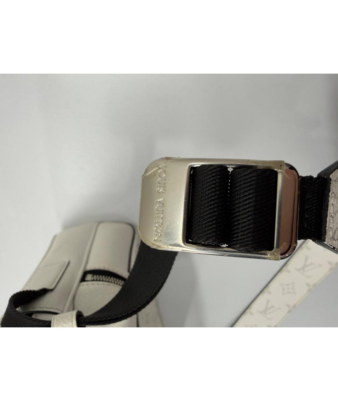 LOUIS VUITTON Белая кожаная сумка на плечо, фото 5