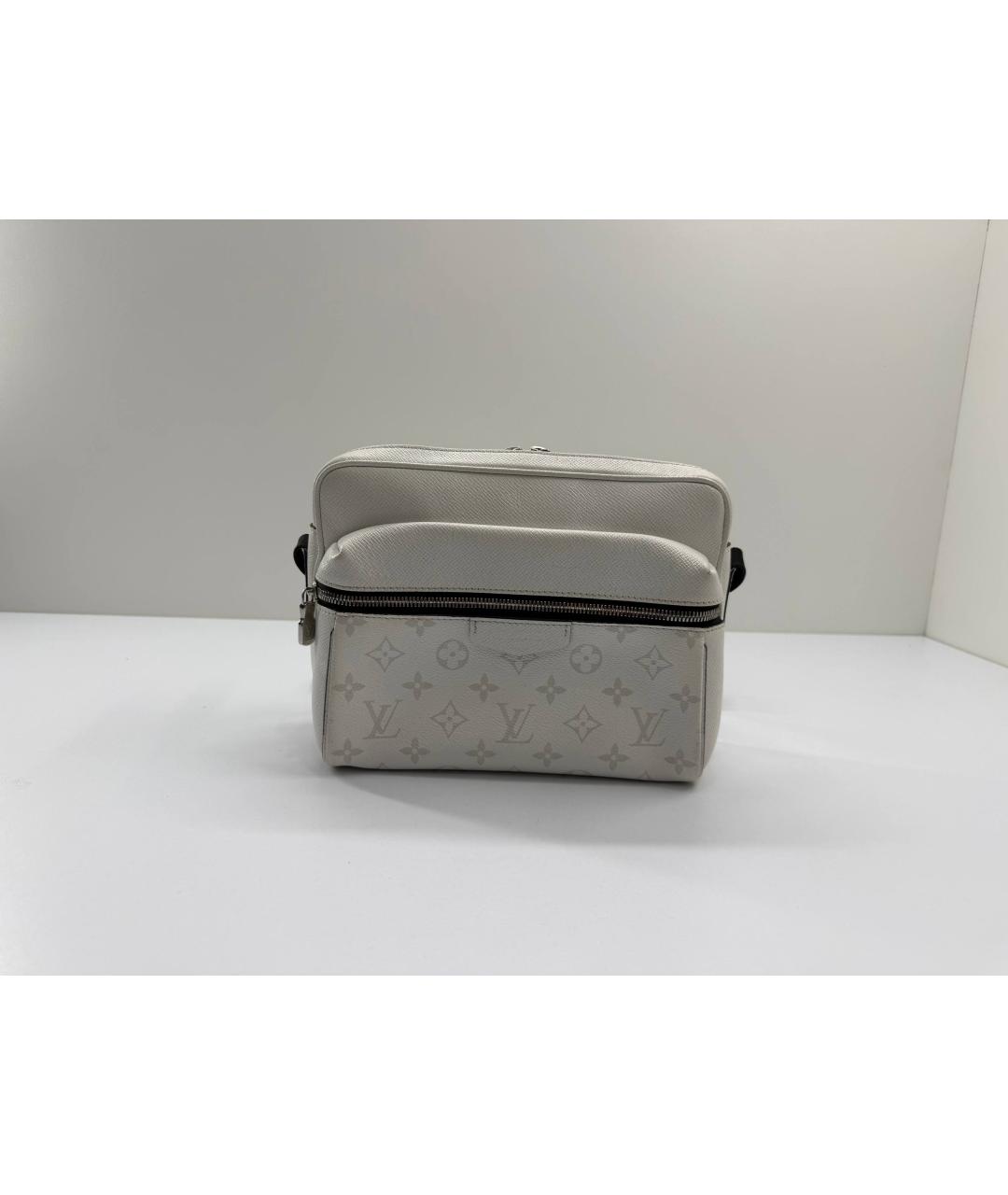 LOUIS VUITTON Белая кожаная сумка на плечо, фото 10