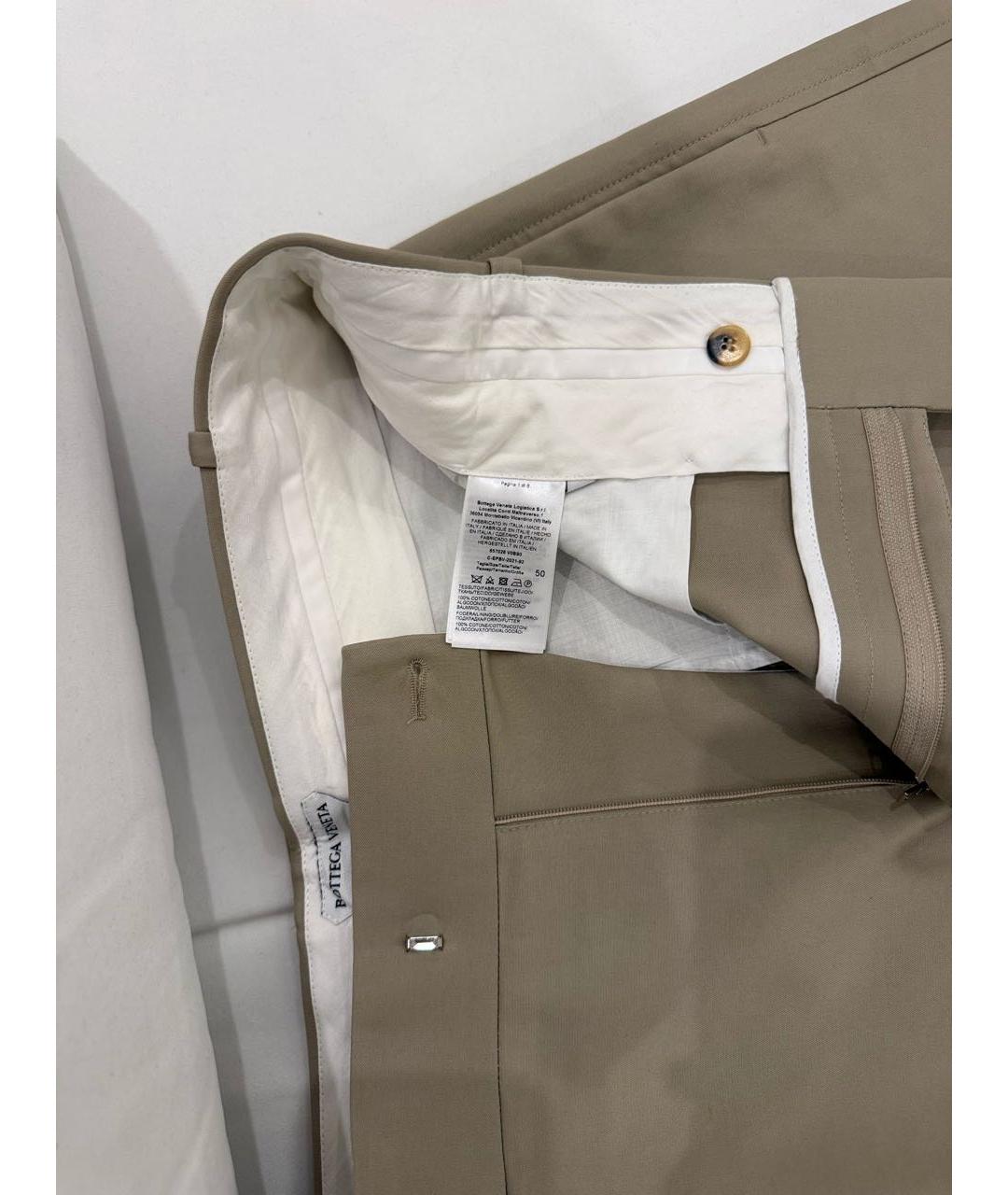 BOTTEGA VENETA Бежевые хлопковые шорты, фото 4