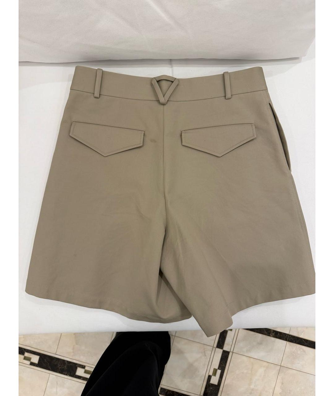 BOTTEGA VENETA Бежевые хлопковые шорты, фото 7