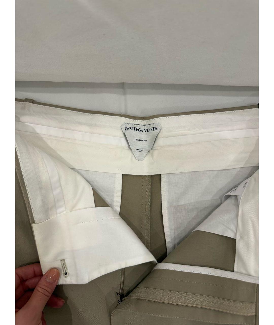 BOTTEGA VENETA Бежевые хлопковые шорты, фото 3