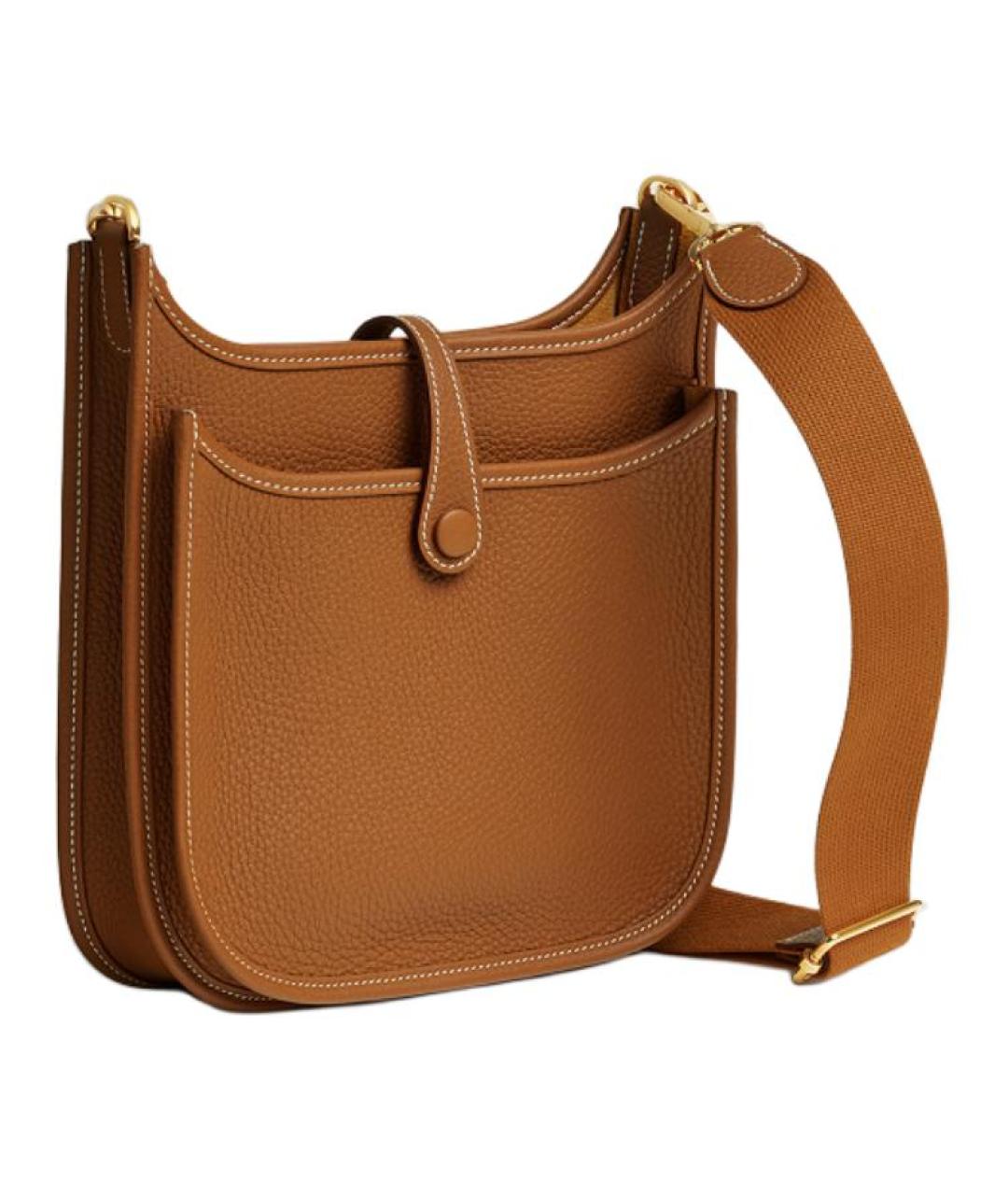 HERMES Коричневая кожаная сумка через плечо, фото 3