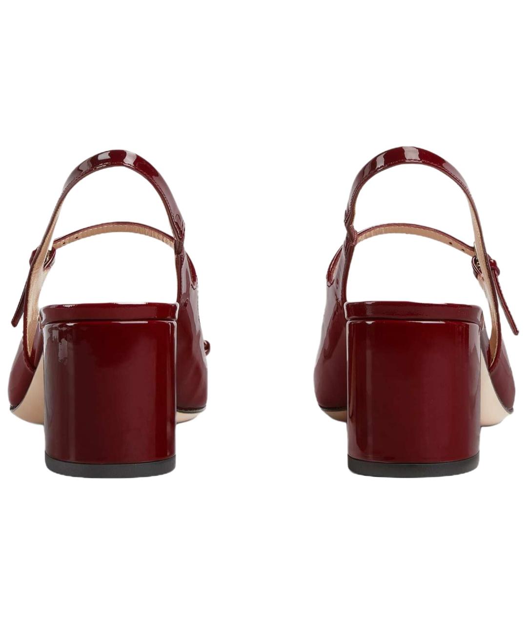 GUCCI Красные кожаные туфли, фото 5