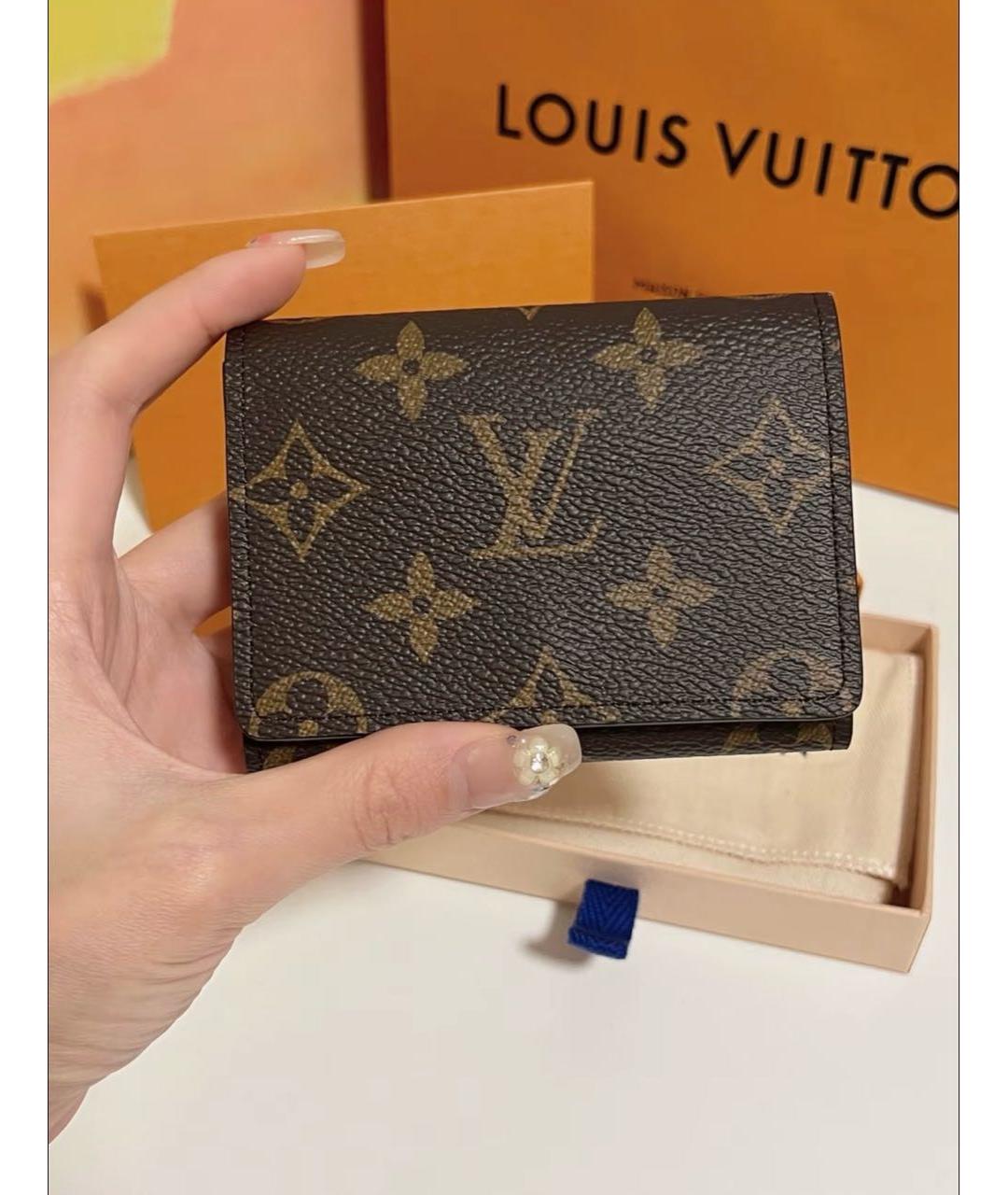 LOUIS VUITTON Коричневый кошелек, фото 7