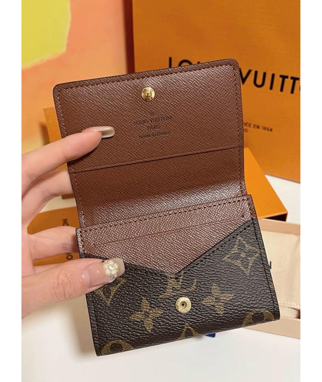 LOUIS VUITTON Коричневый кошелек, фото 8