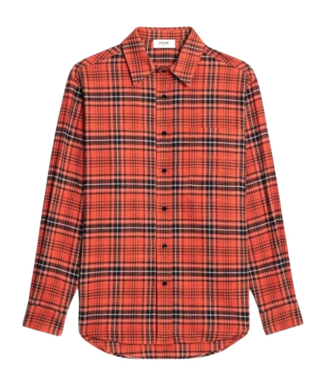 CELINE Оранжевая хлопковая кэжуал рубашка, фото 1