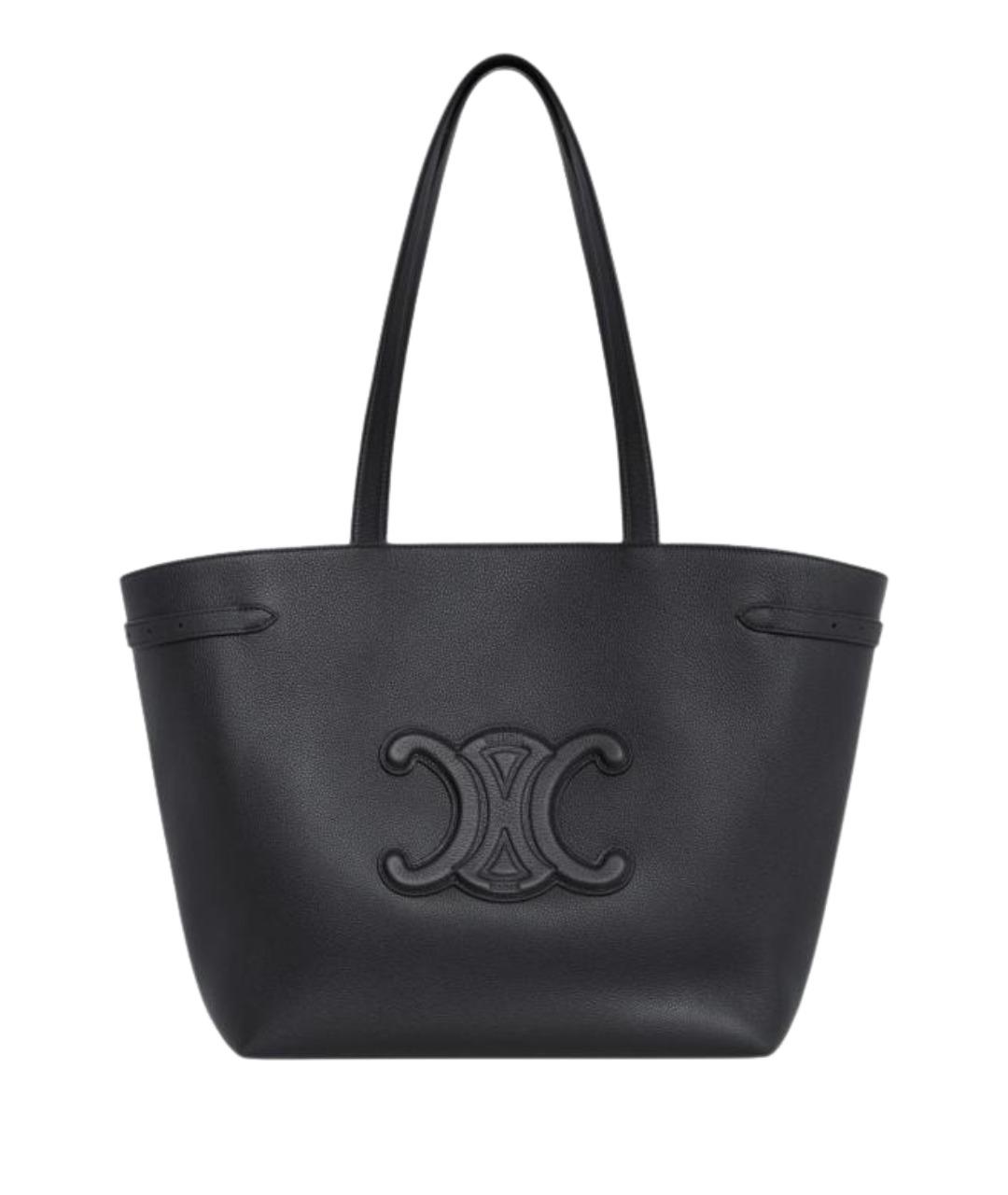 CELINE Черная кожаная сумка через плечо, фото 1