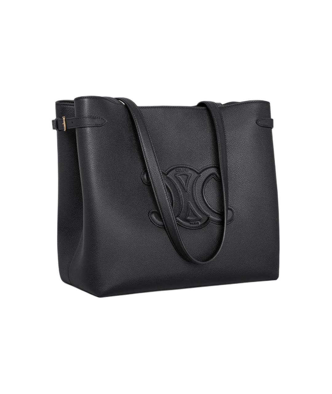 CELINE Черная кожаная сумка через плечо, фото 3