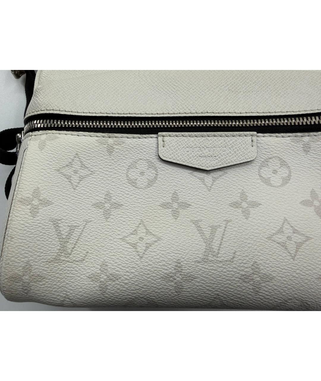 LOUIS VUITTON Белая кожаная сумка через плечо, фото 8