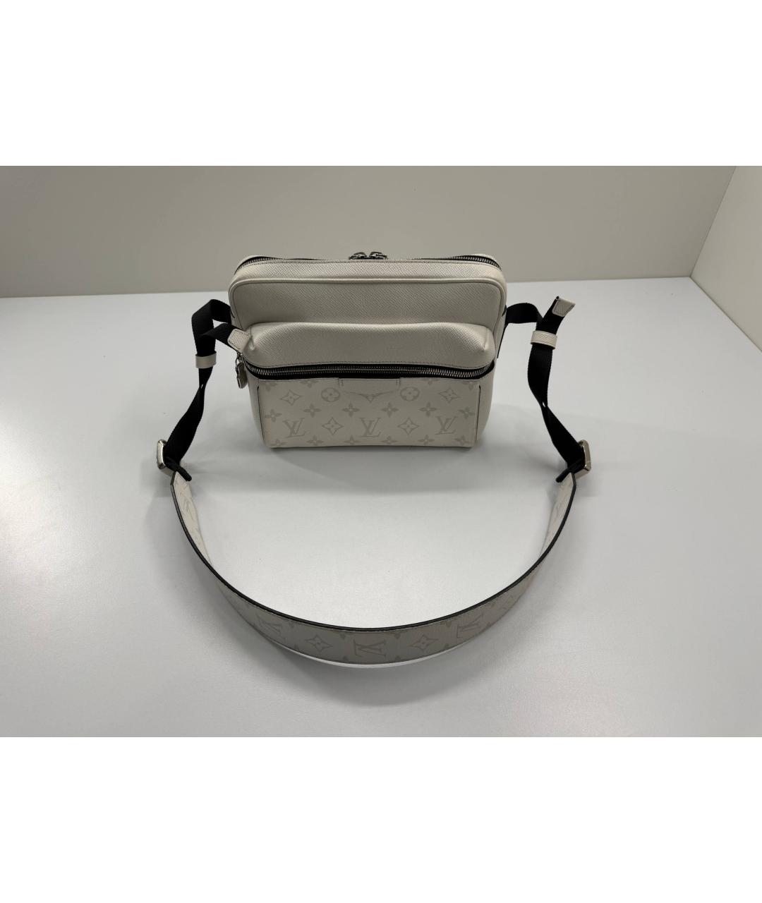 LOUIS VUITTON Белая кожаная сумка через плечо, фото 4