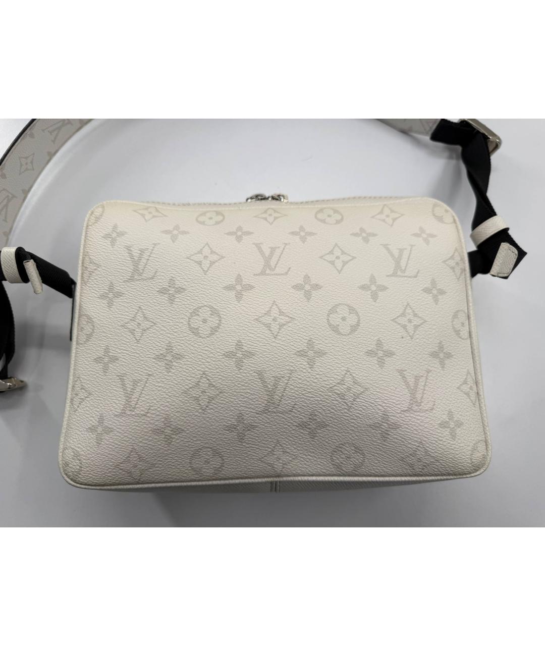 LOUIS VUITTON Белая кожаная сумка через плечо, фото 9