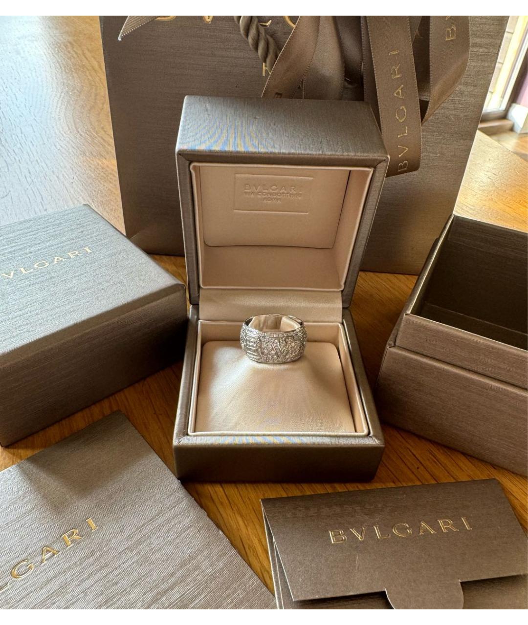 BVLGARI Белое кольцо из белого золота, фото 2