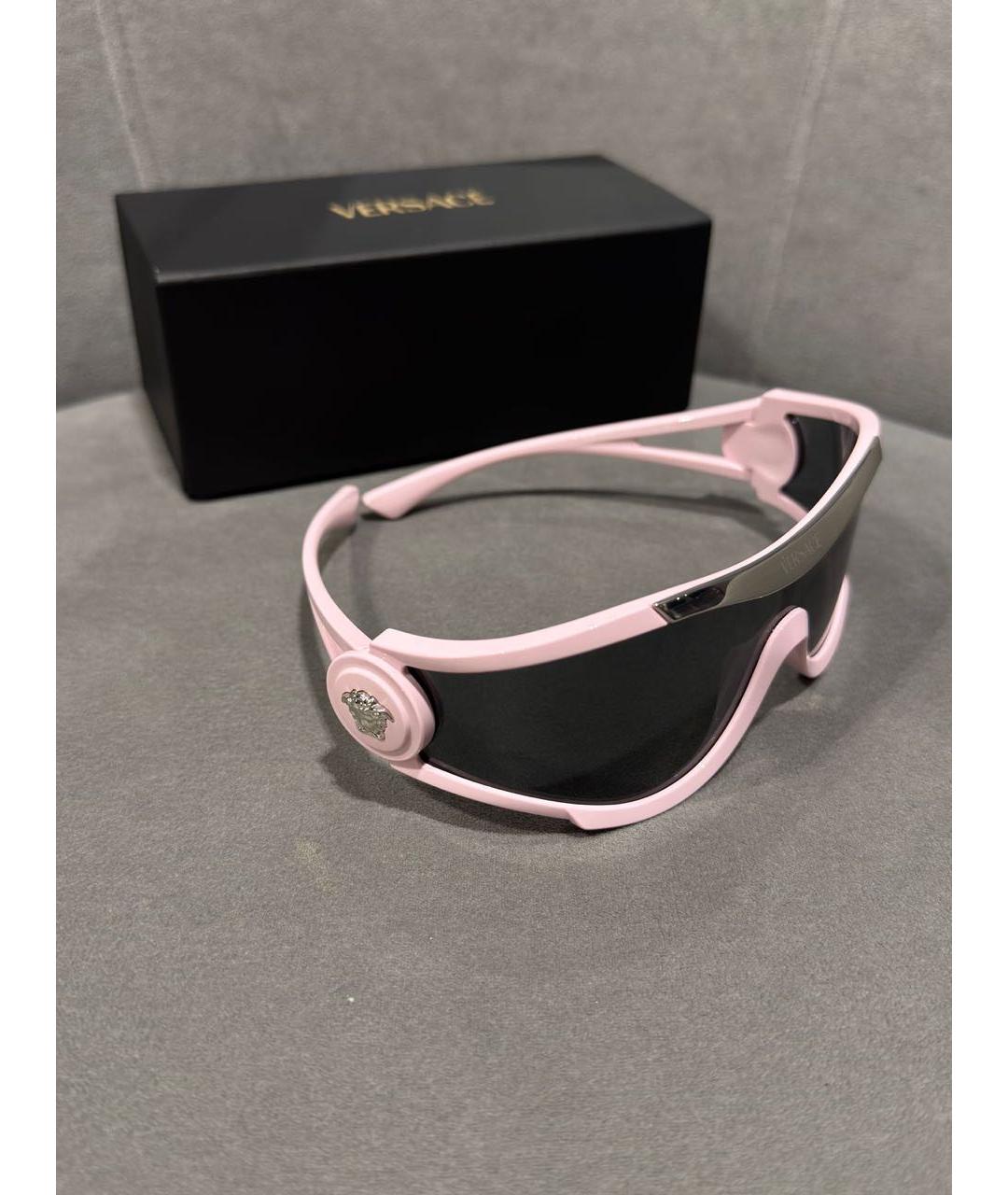 VERSACE Розовые пластиковые солнцезащитные очки, фото 2