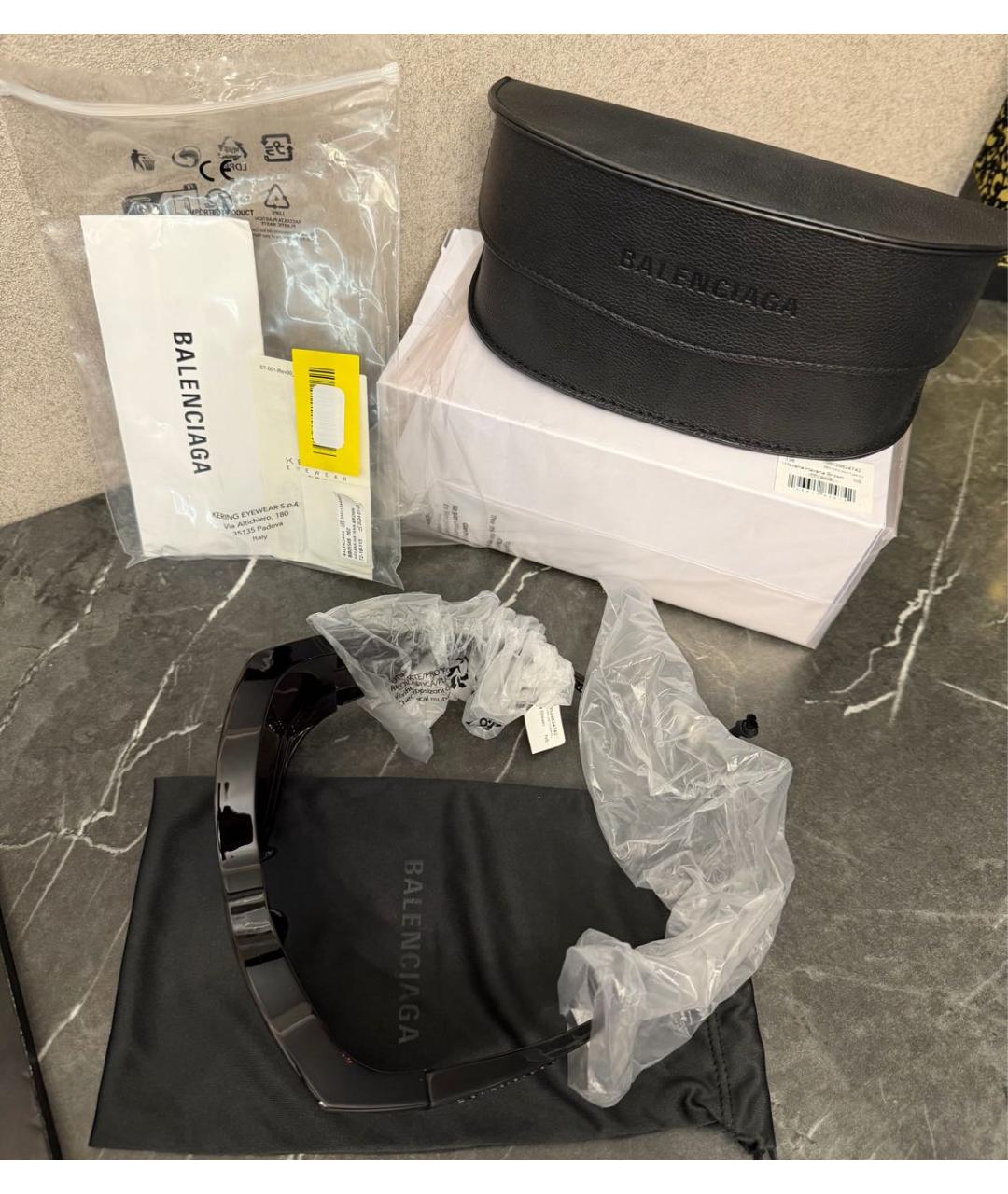 BALENCIAGA Коричневые пластиковые солнцезащитные очки, фото 8