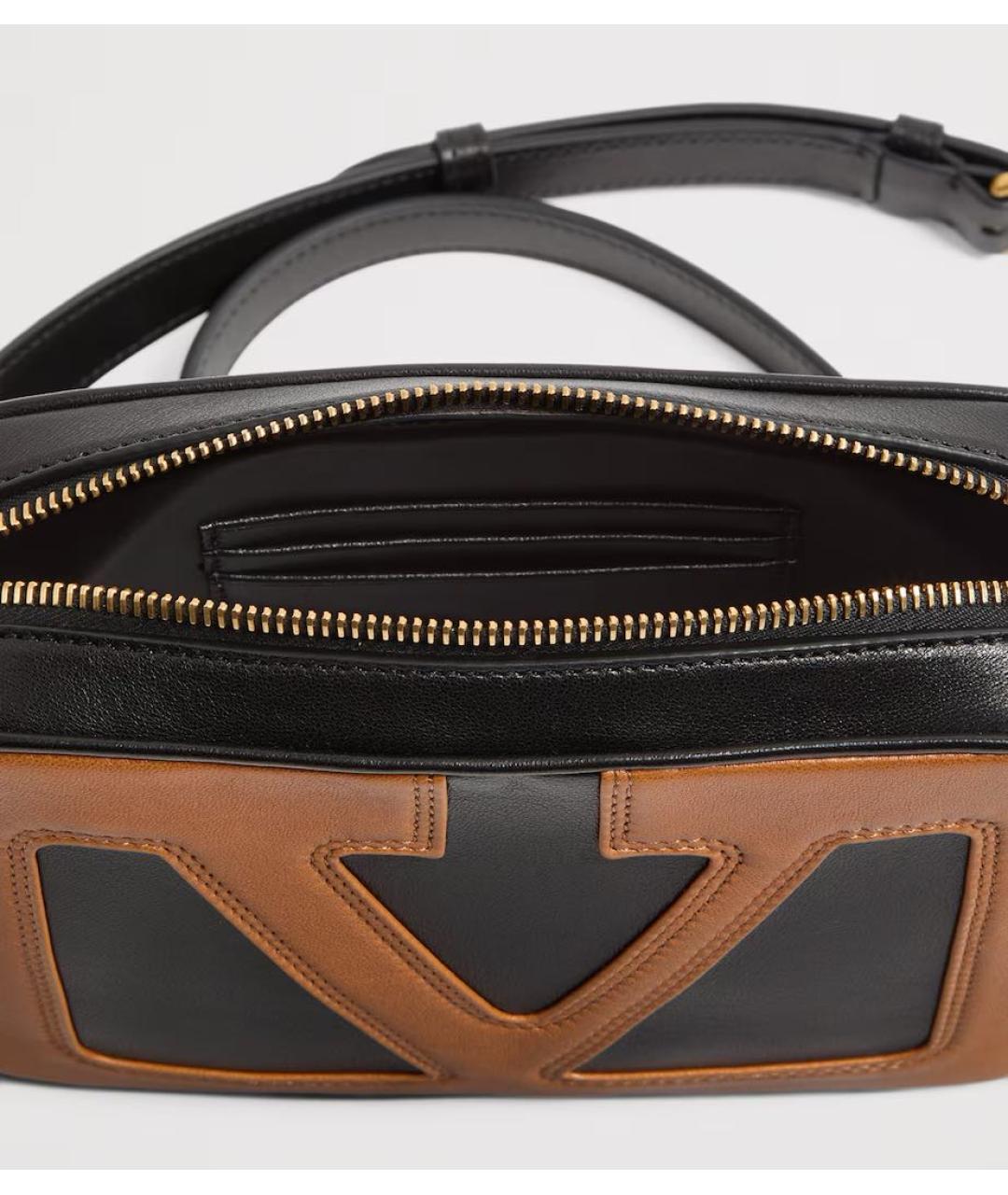VALENTINO Коричневая кожаная сумка через плечо, фото 4