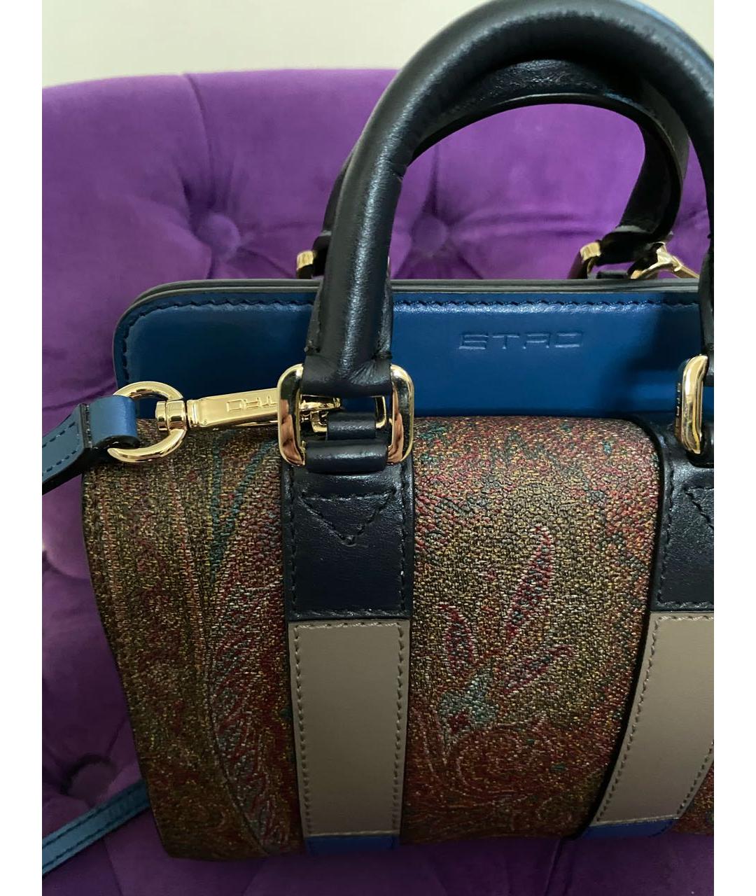 ETRO Коричневая сумка с короткими ручками, фото 7