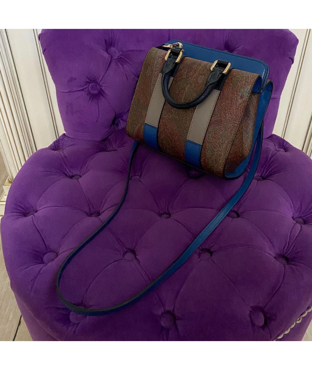 ETRO Коричневая сумка с короткими ручками, фото 5