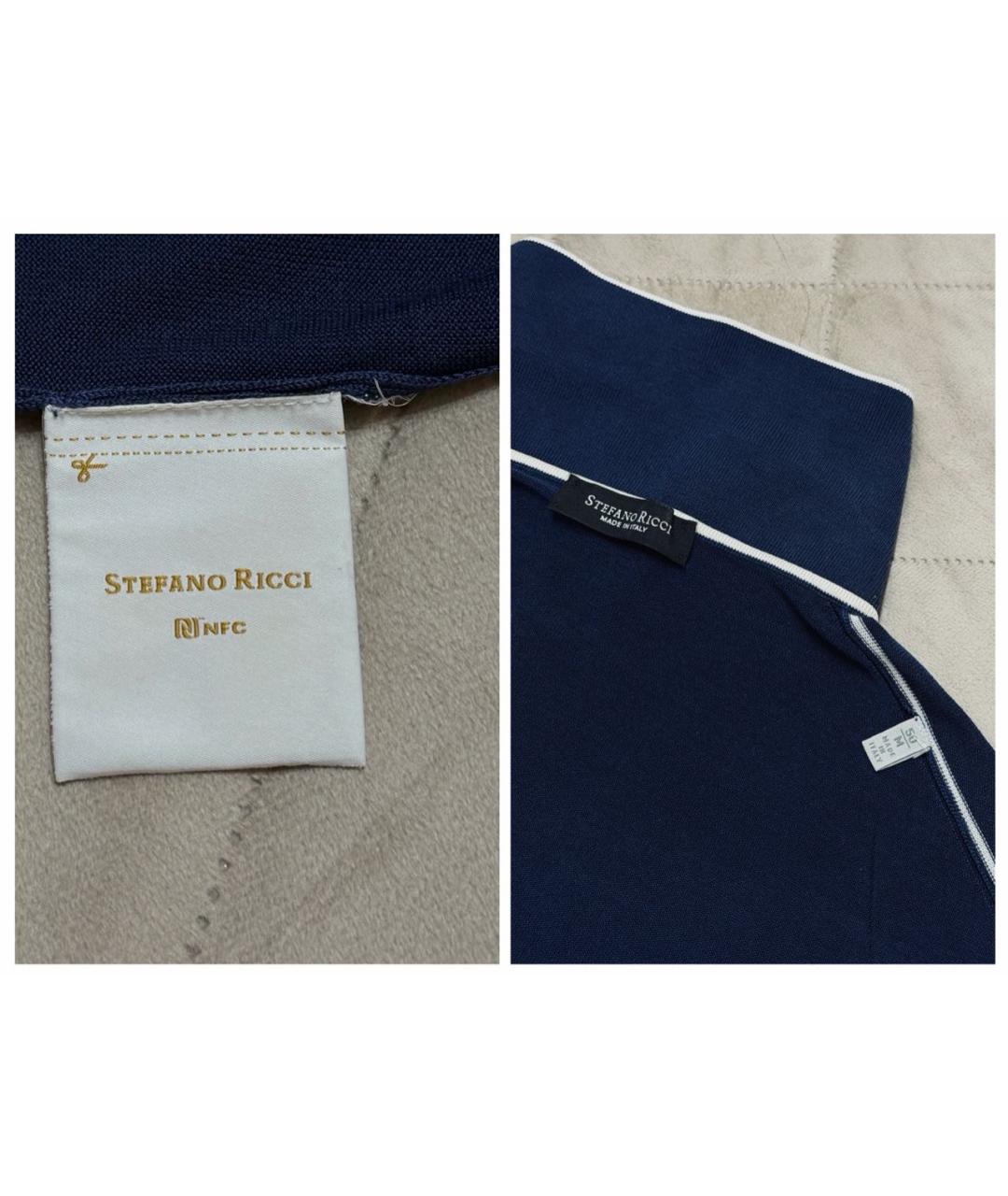 STEFANO RICCI Синее поло с коротким рукавом, фото 6