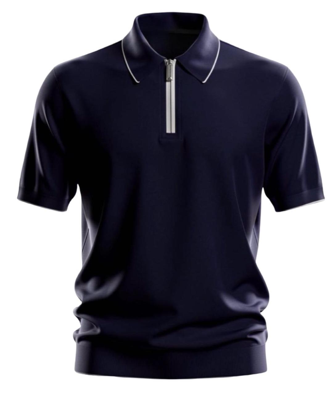 STEFANO RICCI Синее поло с коротким рукавом, фото 9