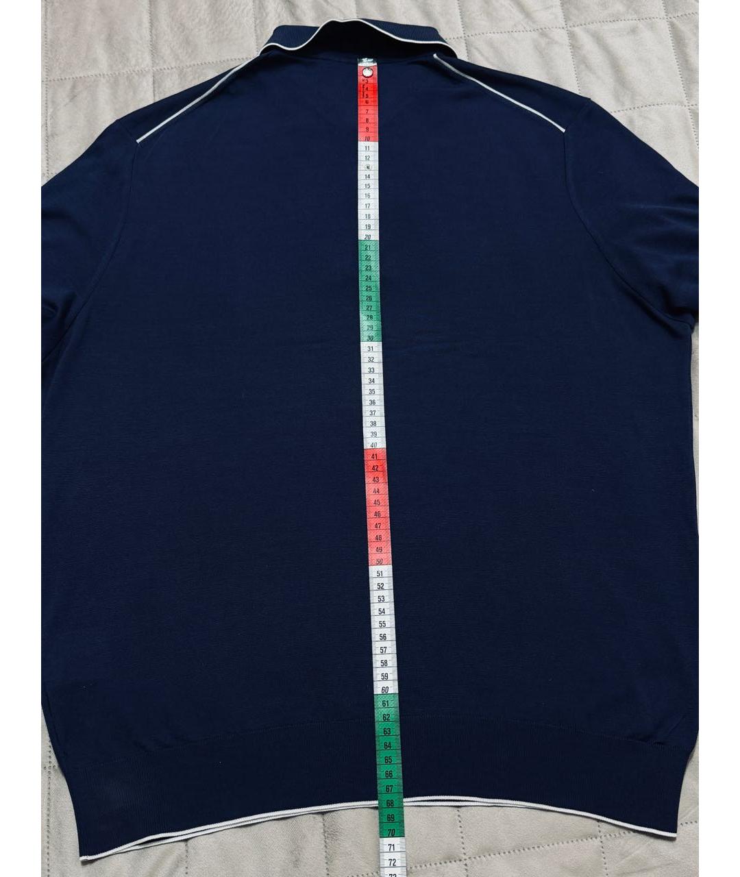 STEFANO RICCI Синее поло с коротким рукавом, фото 8