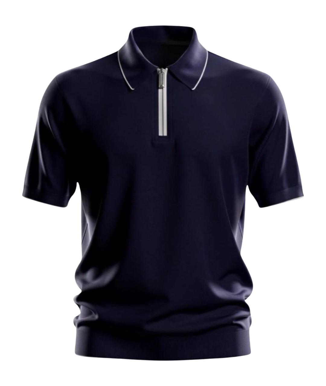 STEFANO RICCI Синее поло с коротким рукавом, фото 1