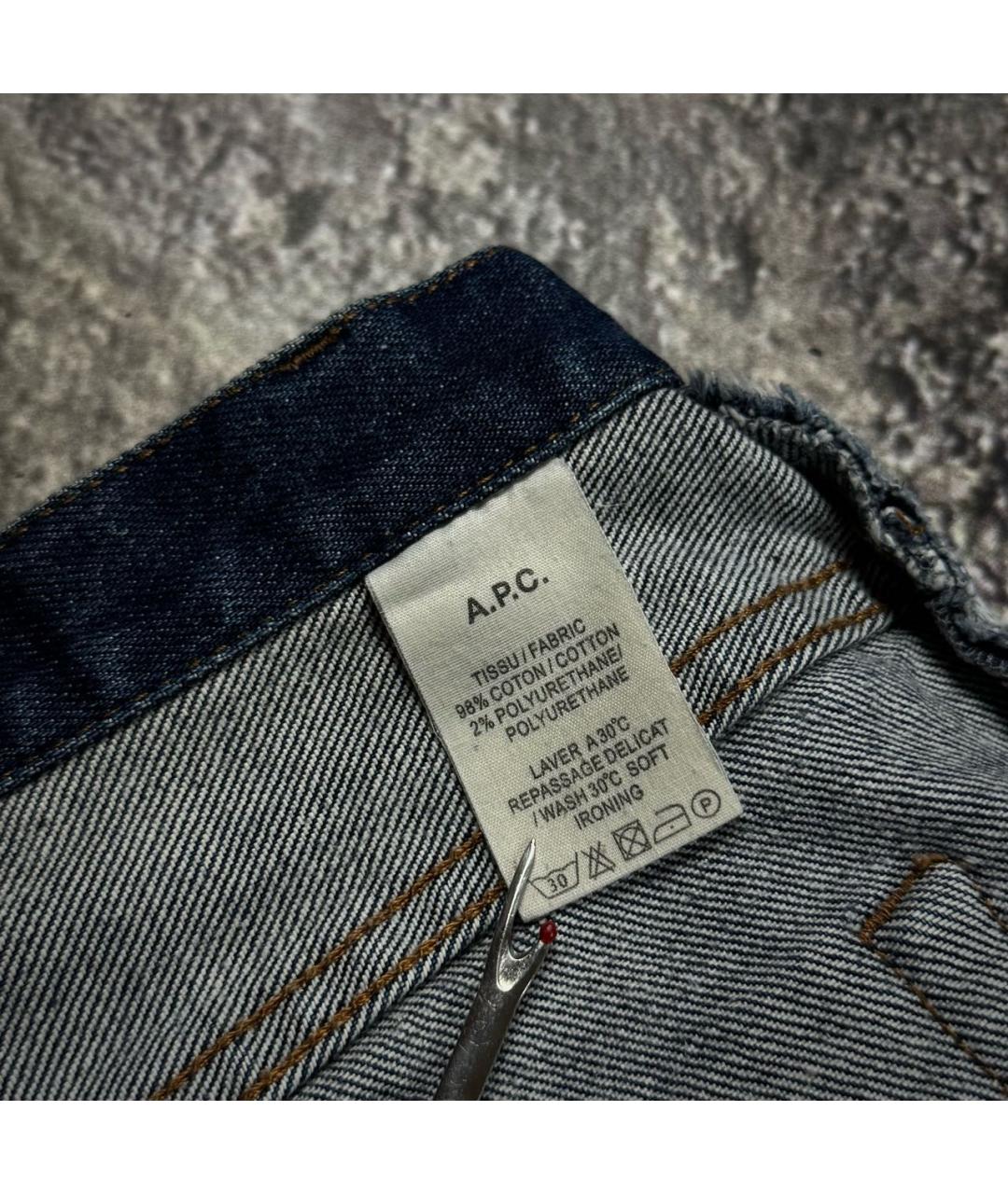 A.P.C. Темно-синие хлопковые джинсы слим, фото 4