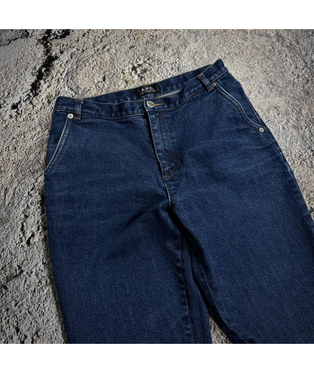 A.P.C. Темно-синие хлопковые джинсы слим, фото 7