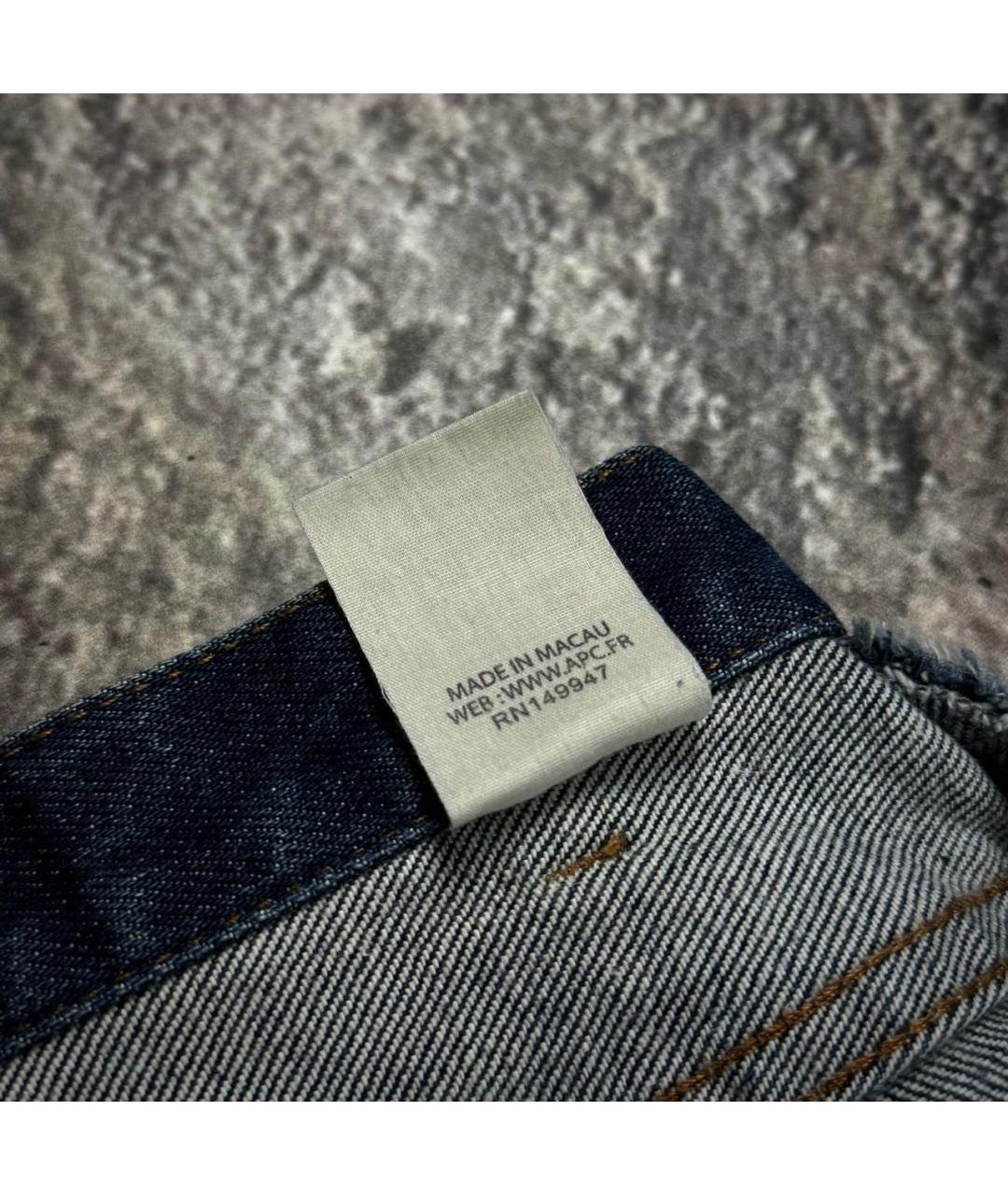 A.P.C. Темно-синие хлопковые джинсы слим, фото 5