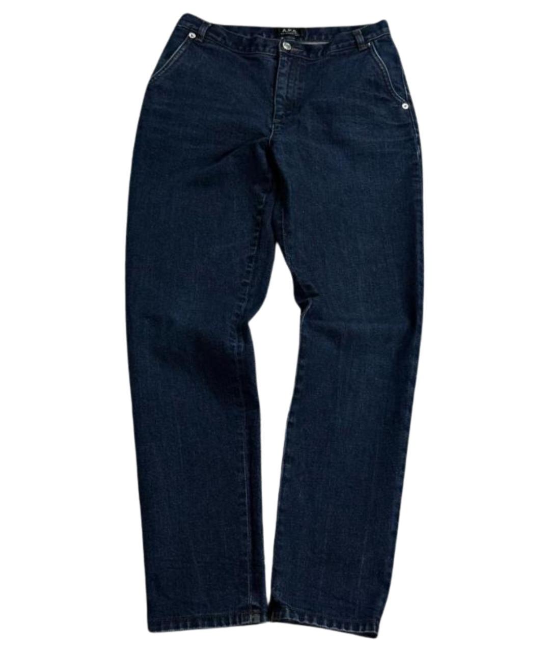 A.P.C. Темно-синие хлопковые джинсы слим, фото 1