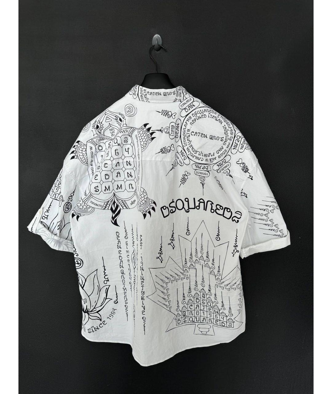 DSQUARED2 Белая кашемировая кэжуал рубашка, фото 7