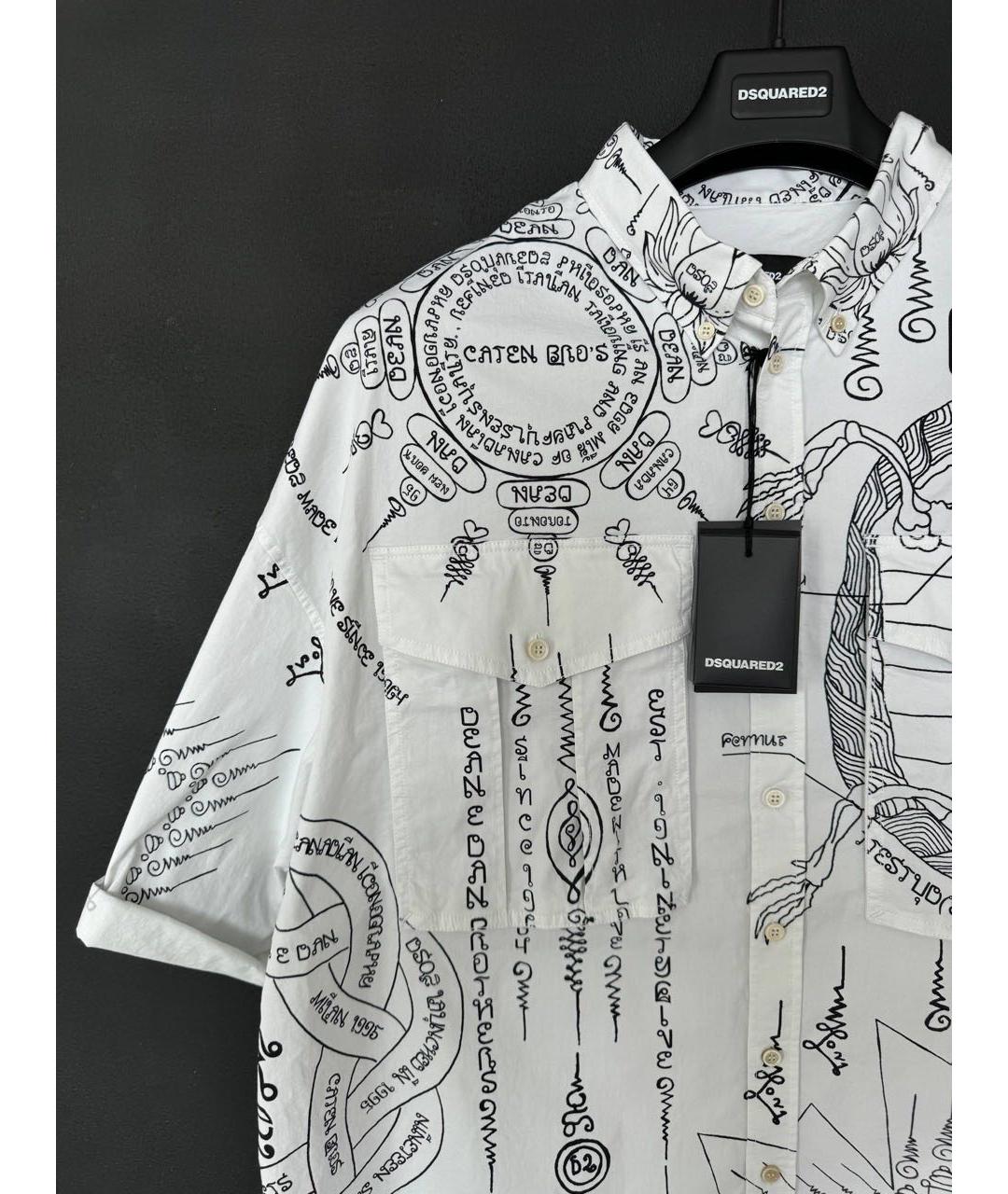 DSQUARED2 Белая кашемировая кэжуал рубашка, фото 3