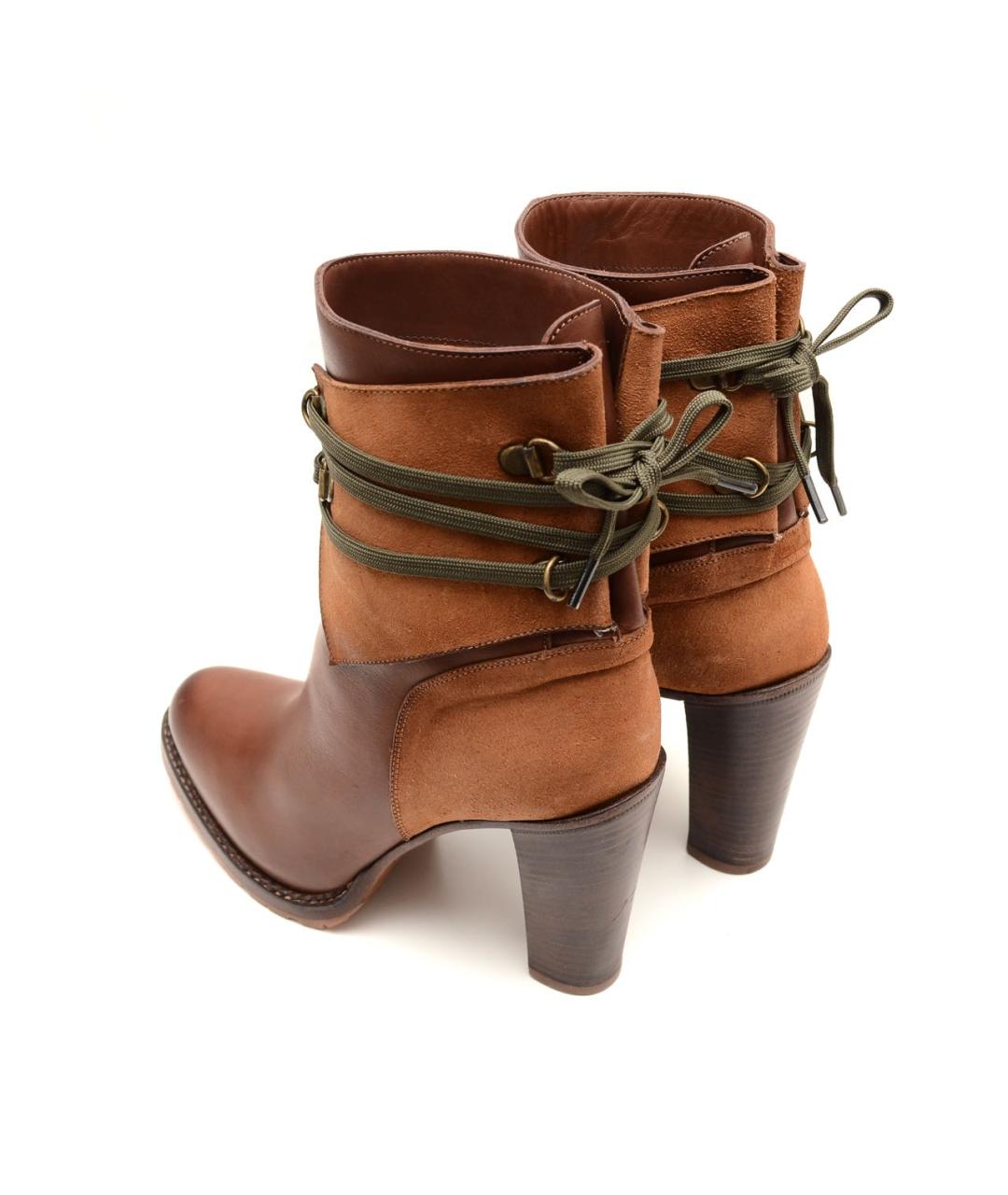 SARTORE Коричневые кожаные ботильоны, фото 3