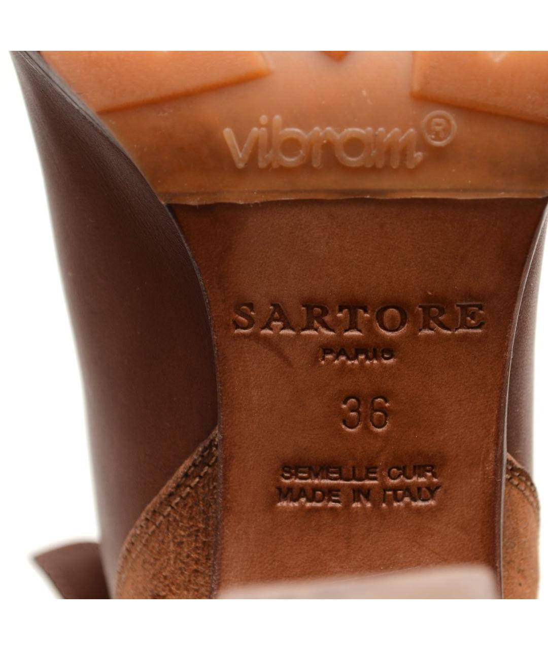 SARTORE Коричневые кожаные ботильоны, фото 5